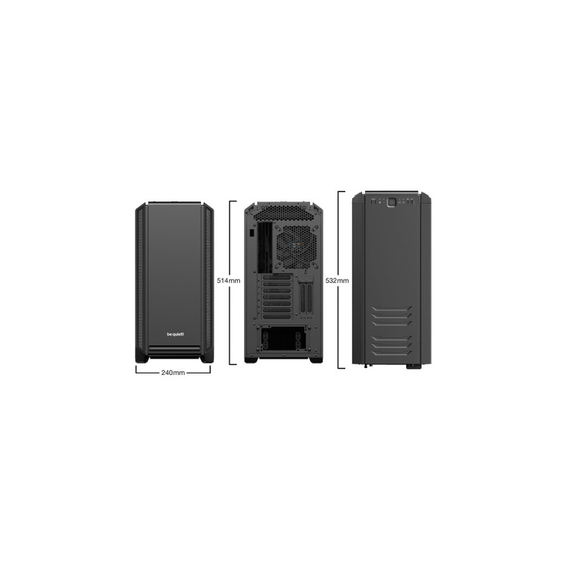 be quiet! SILENT BASE 601 Black, Tower-Gehäuse(schwarz)