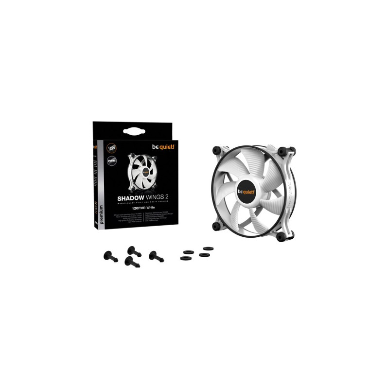 be quiet! Shadow Wings 2 PWM White 120 mm, Gehäuselüfter(weiß/schwarz)
