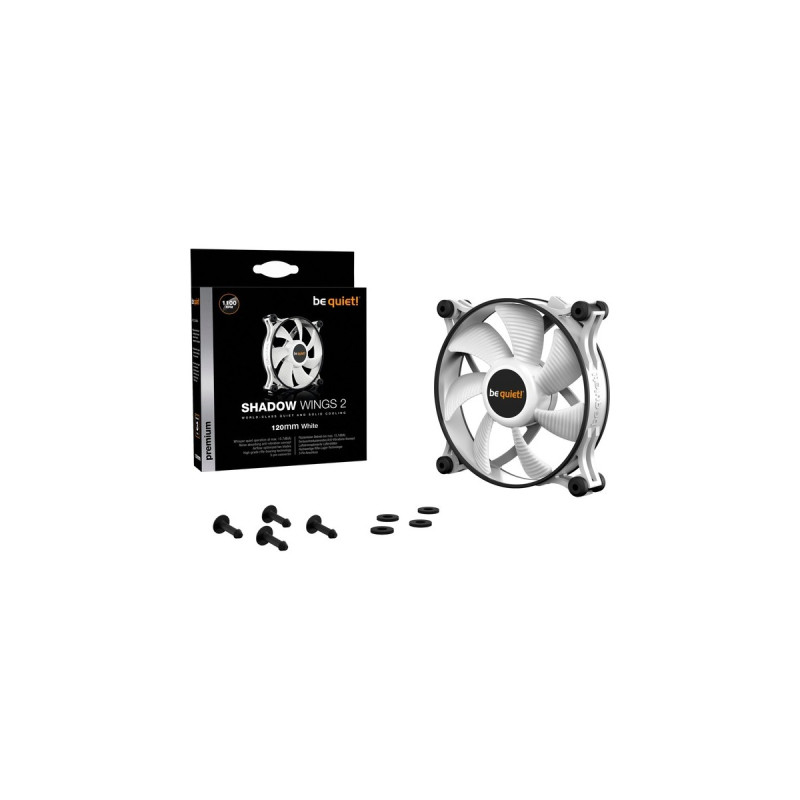 be quiet! Shadow Wings 2 White 120 mm, Gehäuselüfter(weiß/schwarz)