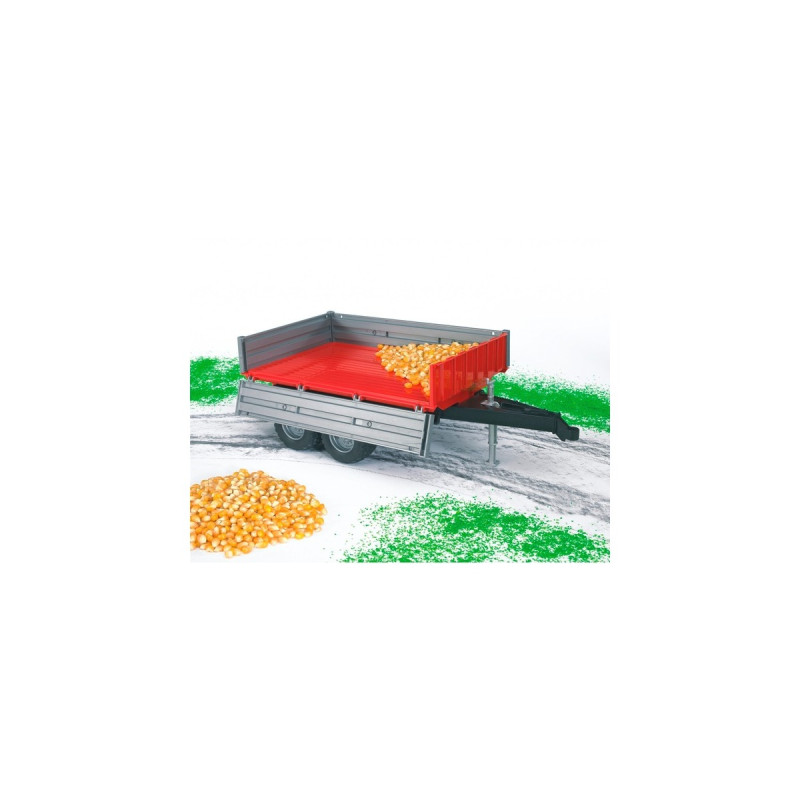 bruder Bordwandanhänger, Modellfahrzeug(grau/rot)