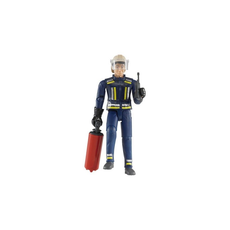 bruder Feuerwehrmann mit Zubehör, Spielfigur(blau/gelb)