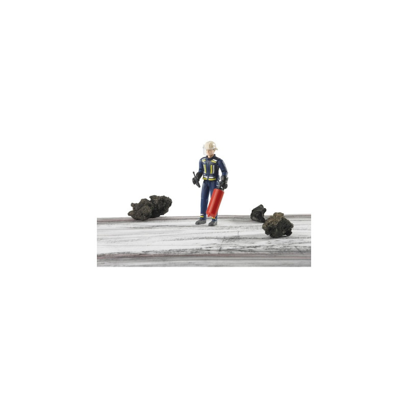bruder Feuerwehrmann mit Zubehör, Spielfigur(blau/gelb)