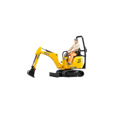 bruder JCB Mikrobagger 8010 CTS und Bauarbeiter, Modellfahrzeug(gelb)