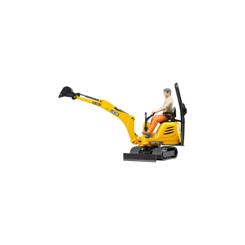 bruder JCB Mikrobagger 8010 CTS und Bauarbeiter, Modellfahrzeug(gelb)