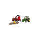 bruder John Deere 7R 350 m Rückeanhänger, Modellfahrzeug(grün/rot, Inkl. 4 Baumstämmen, Outlet)
