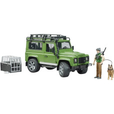 bruder Land Rover Defender Station Wagon, Modellfahrzeug(grün/schwarz, Inkl. Förster und Hund)