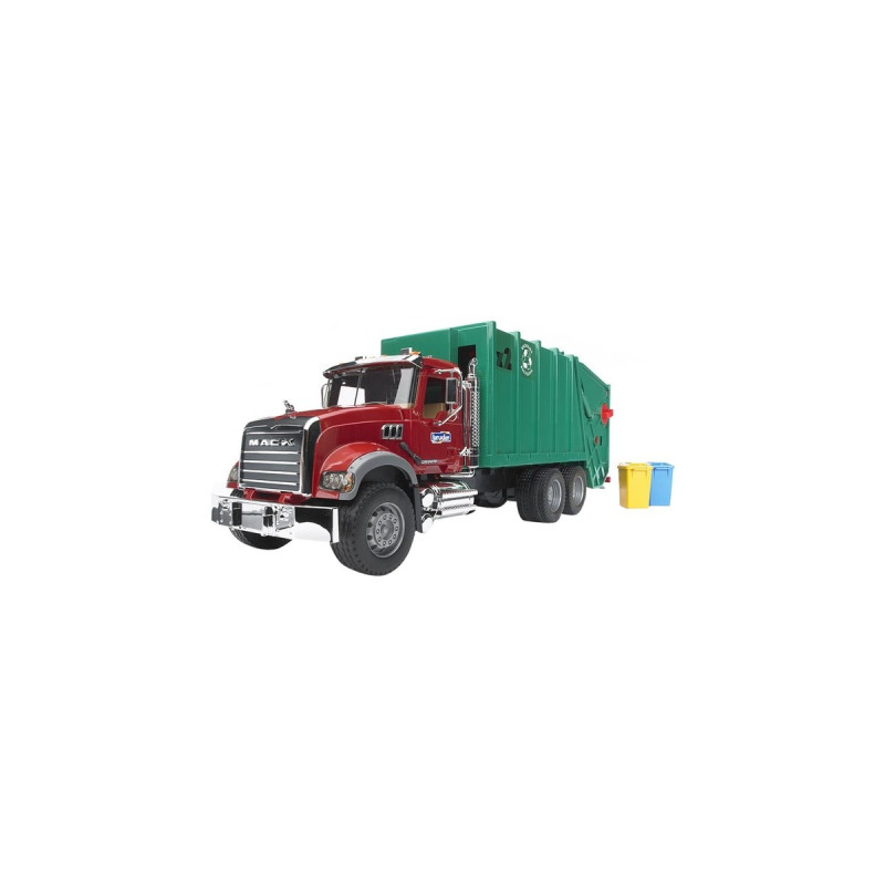bruder MACK Granite Müll-LKW, Modellfahrzeug(grün/rot)
