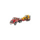 bruder MACK Granite Tieflader und JCB 4CX Baggerlader, Modellfahrzeug(rot)