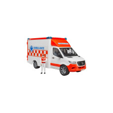 bruder MB Sprinter Ambulanz mit Fahrer, Modellfahrzeug(rot/weiß)