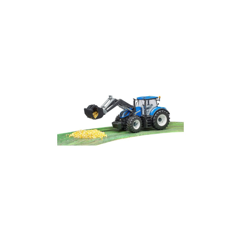 bruder New Holland T7.315 , Modellfahrzeug(blau/grau, mit Frontlader)