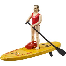 bruder bworld Life Guard mit Stand Up Paddle, Spielfigur