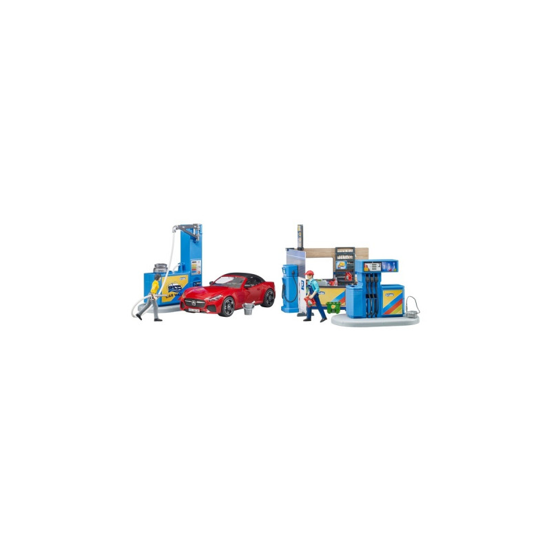 bruder bworld Tankstelle mit Waschplatz, Spielfigur