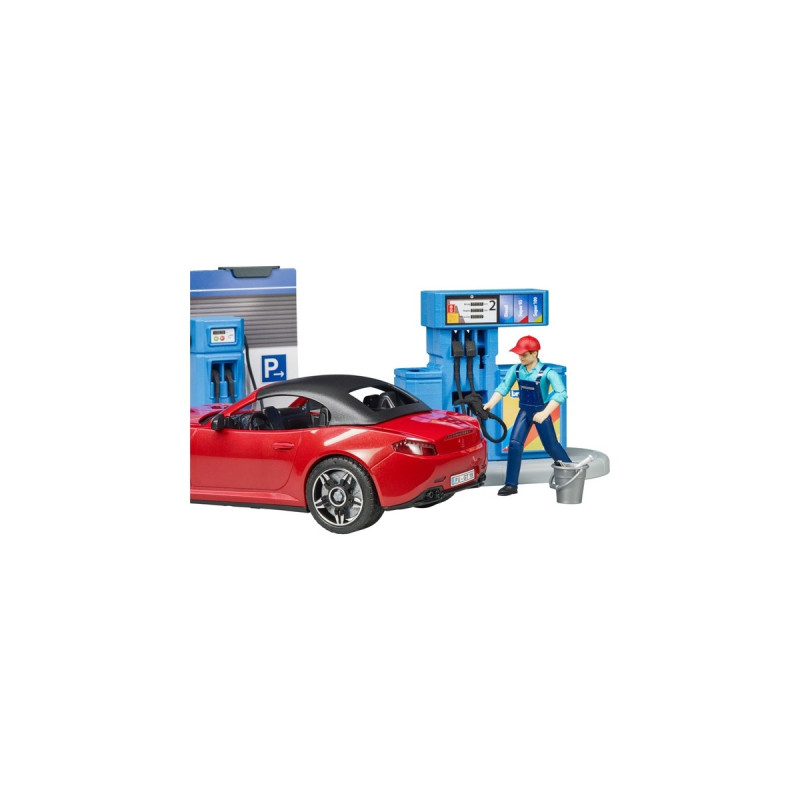 bruder bworld Tankstelle mit Waschplatz, Spielfigur