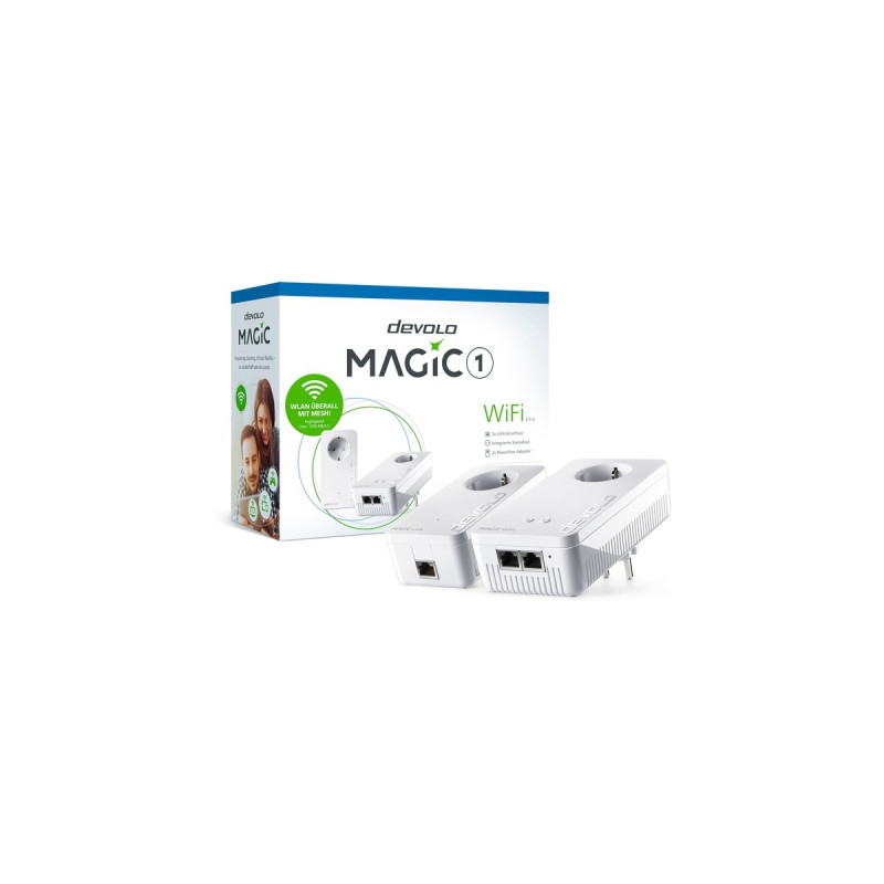 devolo Magic 1 WiFi 2-1-2 Starter Kit, Powerline(zwei Adapter)