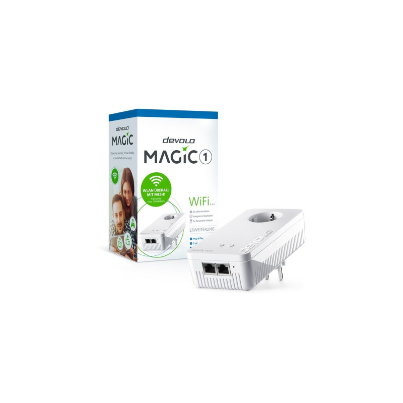 devolo Magic 1 WiFi Ergänzungsadapter 2-1-1, Powerline