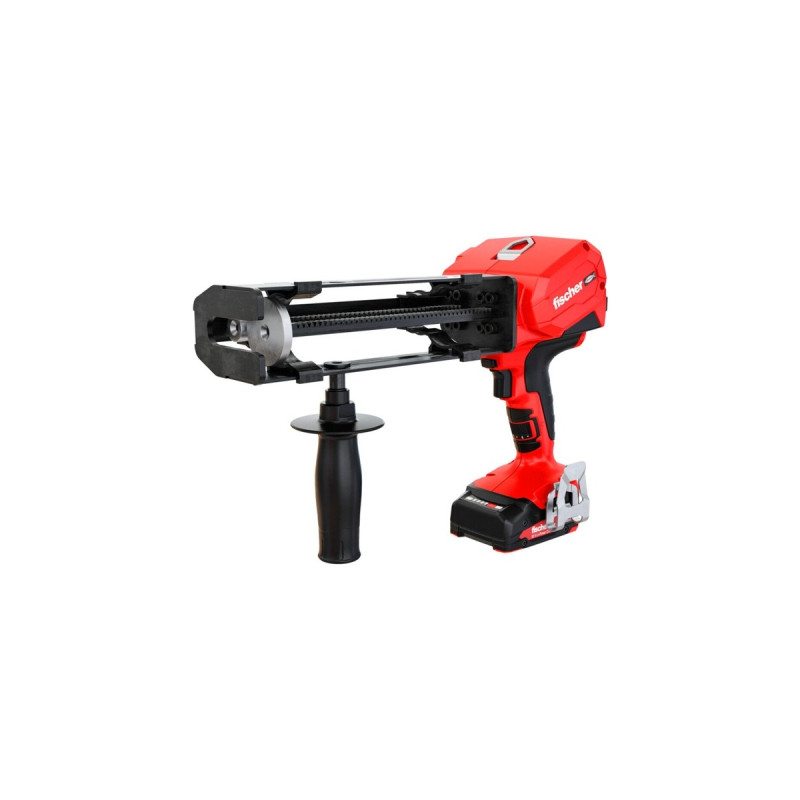 fischer Akku-Auspressgerät FIS DB S Pro, 18Volt, Kartuschenpistole(rot/schwarz, Li-Ionen Akku 2,0Ah)