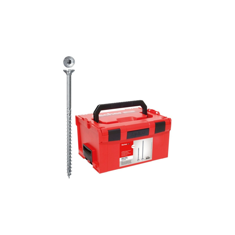 fischer Aktion L-BOXX 238 Power-Fast II TX, Schrauben-Set(3.400-teilig, mit Profi-Bitset)