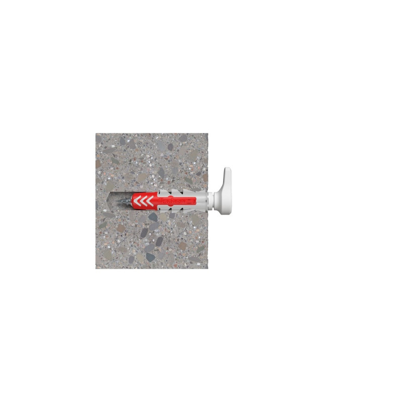 fischer EasyHook Angle DuoPower 6x30, Dübel(weiß, 6 Stück, mit EasyHook Winkelhaken)