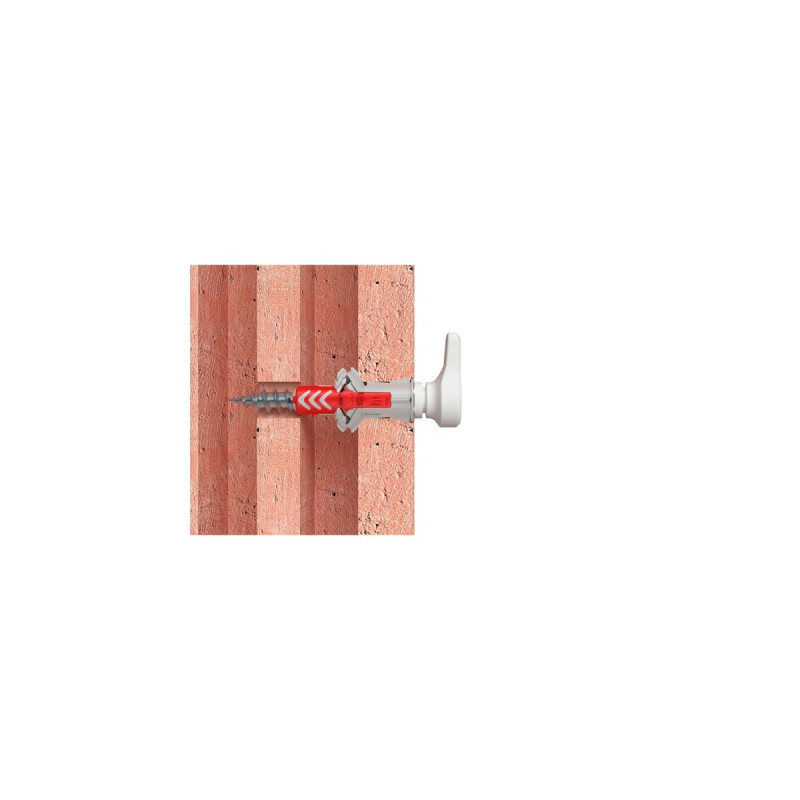 fischer EasyHook Angle DuoPower 8x40, Dübel(weiß, 25 Stück, mit EasyHook Winkelhaken)