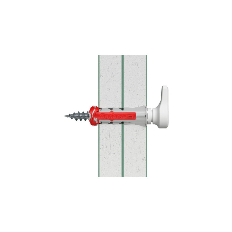fischer EasyHook Angle DuoPower 8x40, Dübel(weiß, 25 Stück, mit EasyHook Winkelhaken)