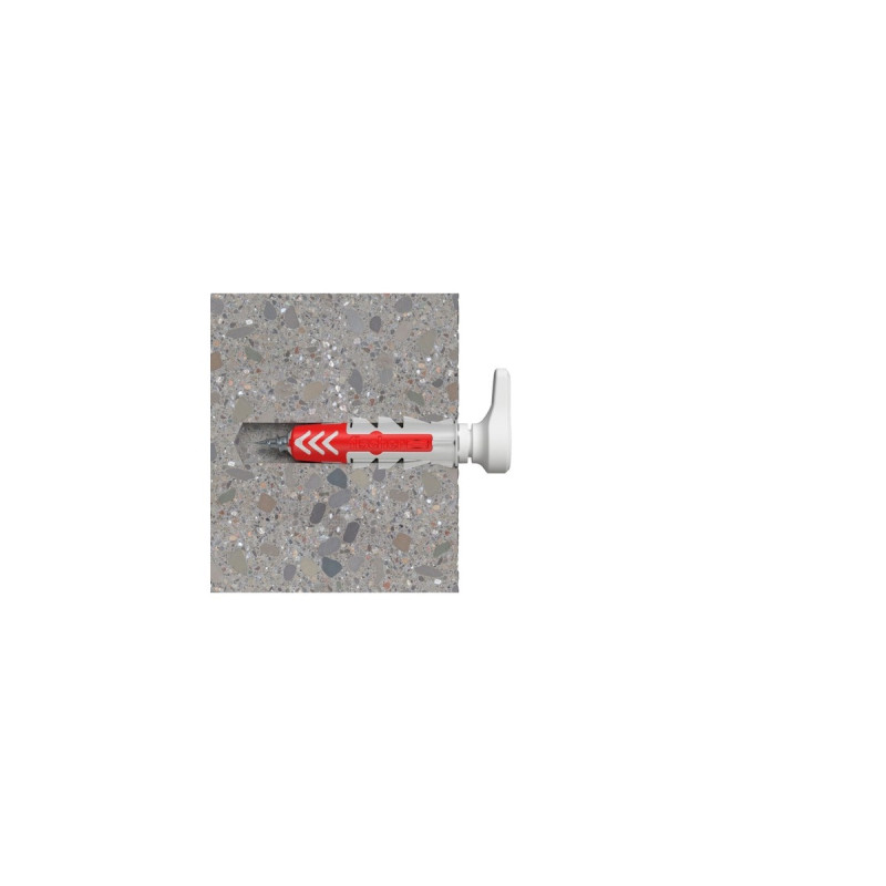 fischer EasyHook Angle DuoPower 8x40, Dübel(weiß, 25 Stück, mit EasyHook Winkelhaken)