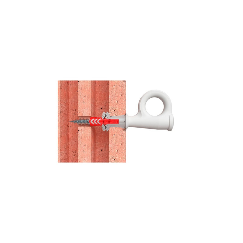 fischer EasyHook Loop DuoPower 8x40, Dübel(weiß, 25 Stück, mit EasyHook Öse)