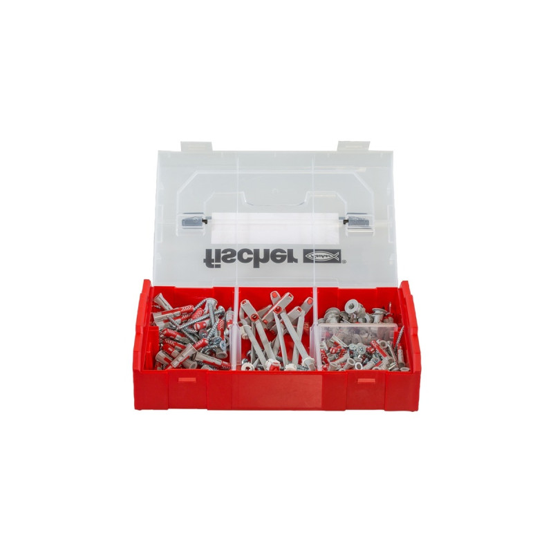 fischer FixTainer-DUOLINE, Dübel(hellgrau/rot, mit Schrauben, 181-teilig)