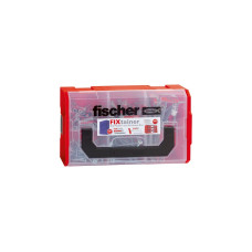 fischer FixTainer-DUOPOWER/DUOTEC, Dübel(hellgrau/rot, mit Schrauben, 200-teilig)
