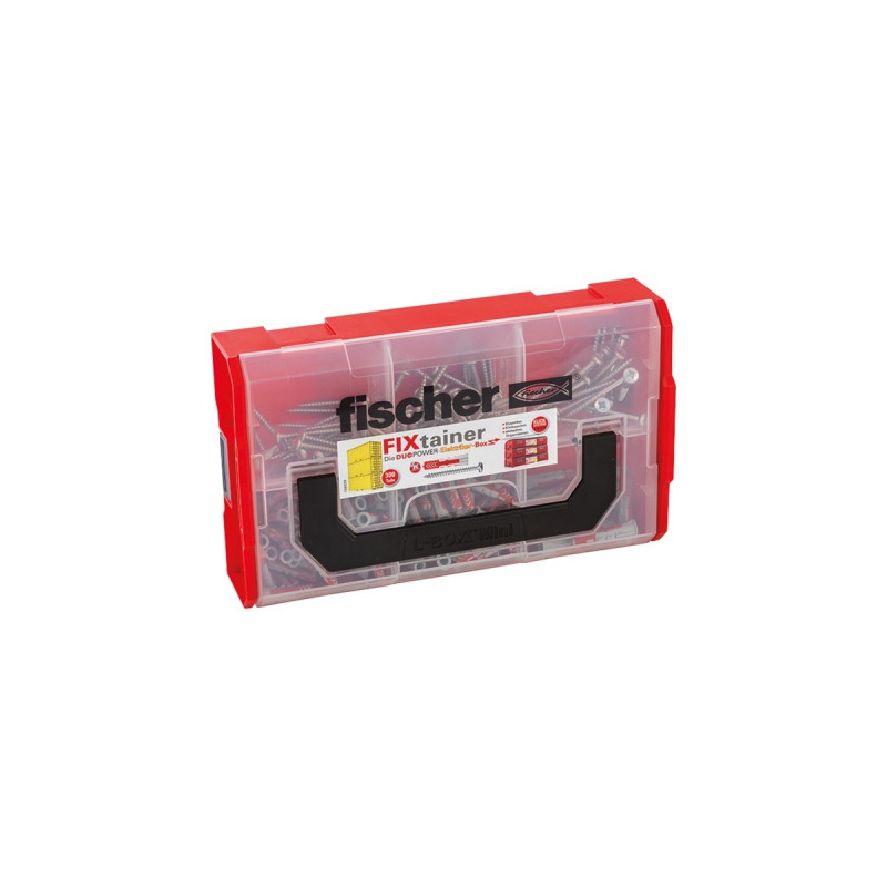 fischer FixTainer- DUOPOWER Elektriker, Dübel(hellgrau/rot, 300-teilig, mit Schrauben)