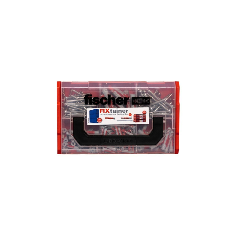 fischer FixTainer - DUOPOWER & DUOSEAL + Schrauben, Dübel(hellgrau/rot, 275-teilig)
