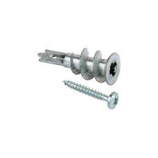 fischer Gipskartondübel Metall GKM 27(silber, 100 Stück, mit Schraube)