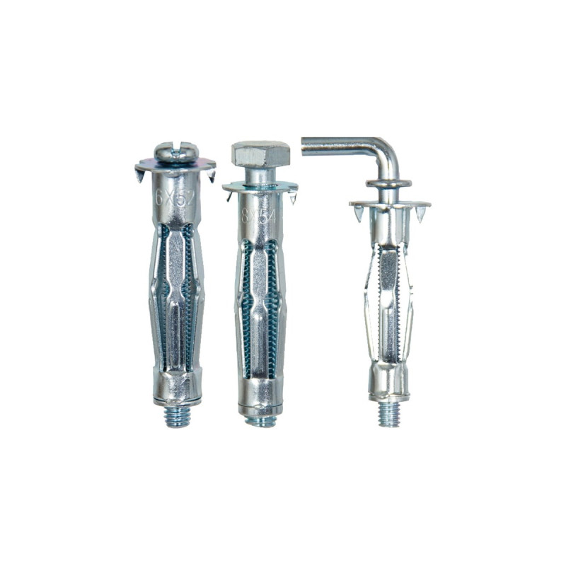 fischer Hohlraum-Metalldübel HM 5x65 S K 4(silber, 4 Stück, mit Schraube)