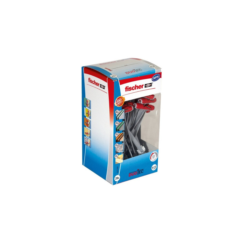 fischer Kippdübel DUOTEC 10 LD(hellgrau/rot, 20 Stück)