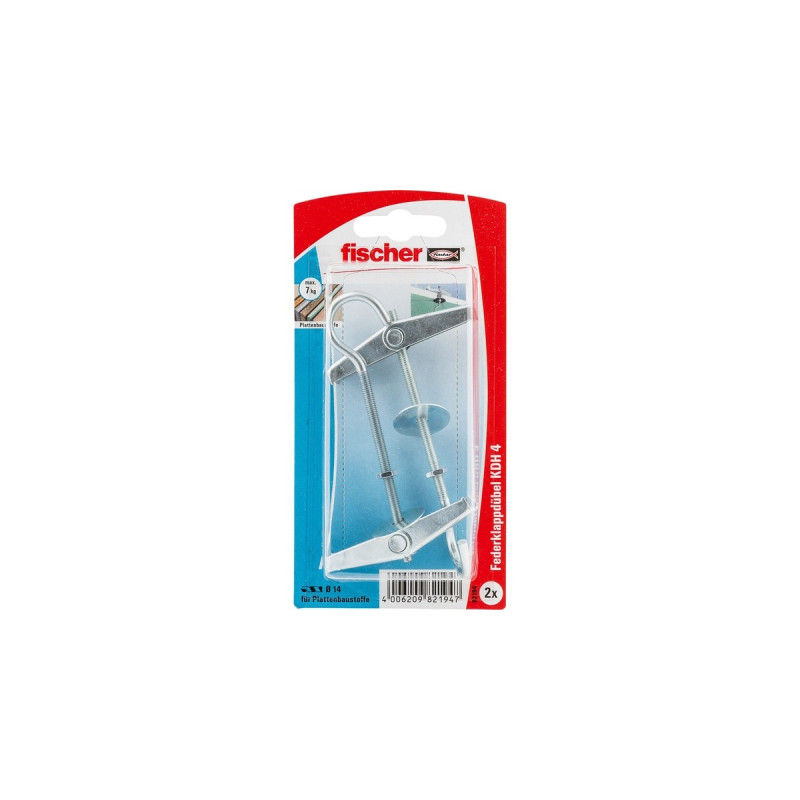 fischer Kippdübel KDH 4 K(silber, 2 Stück, mit Haken)