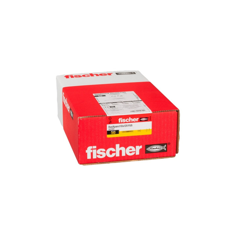 fischer Langschaftdübel DuoXpand 10x120 FUS(hellgrau/rot, 50 Stück)