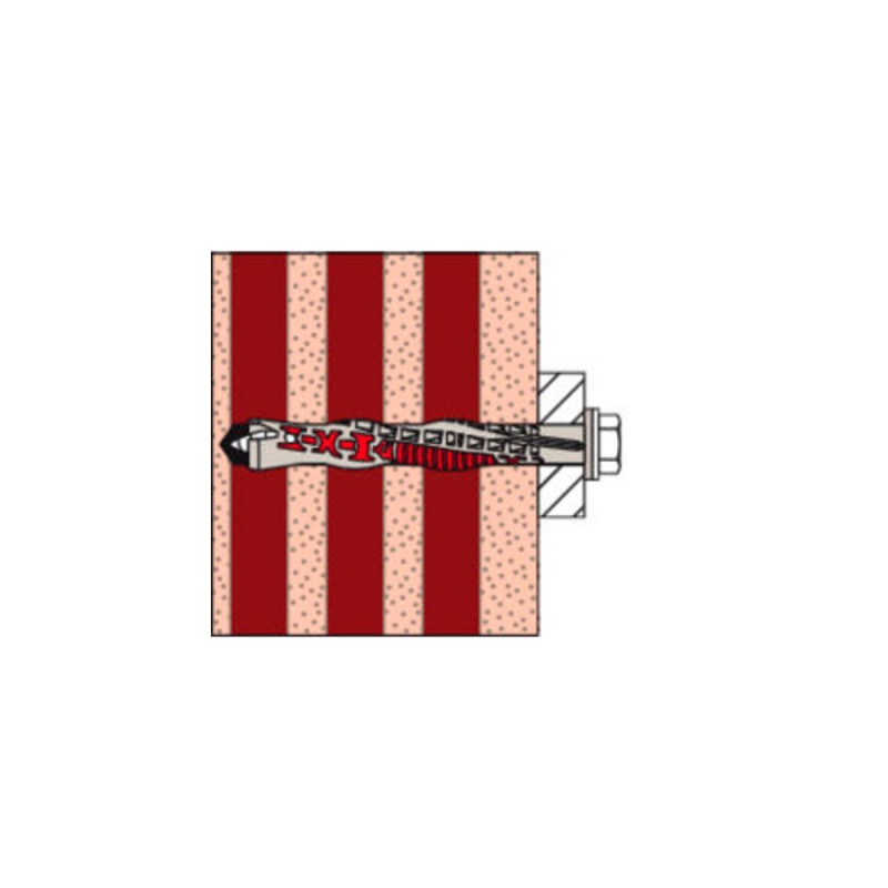 fischer Langschaftdübel DuoXpand 10x120 FUS(hellgrau/rot, 50 Stück)