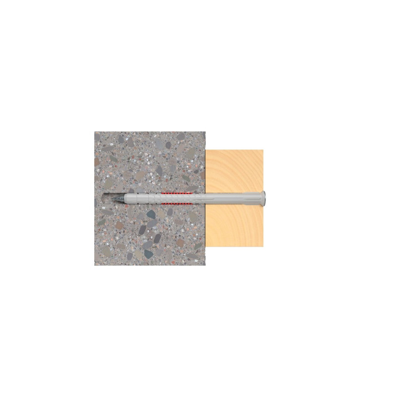 fischer Langschaftdübel DuoXpand 10x80 T R(hellgrau/rot, 50 Stück)