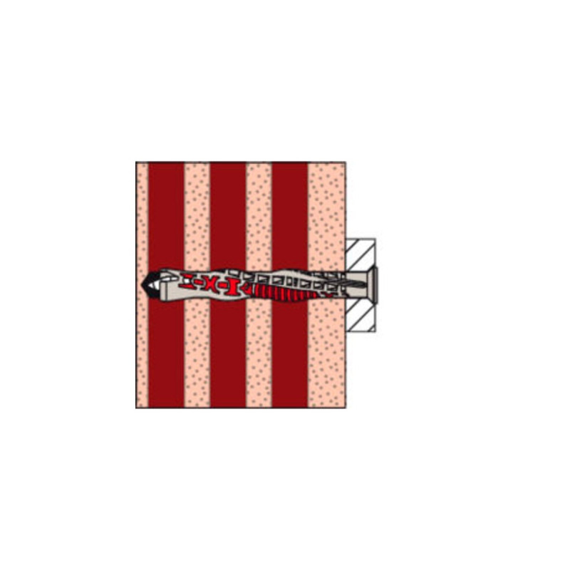 fischer Langschaftdübel DuoXpand 8x80 T(hellgrau/rot, 50 Stück)