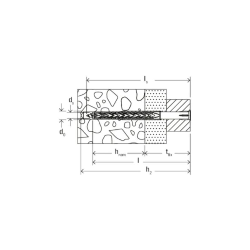 fischer Langschaftdübel SXRL 8x120 T(hellgrau, 50 Stück, mit Schraube)