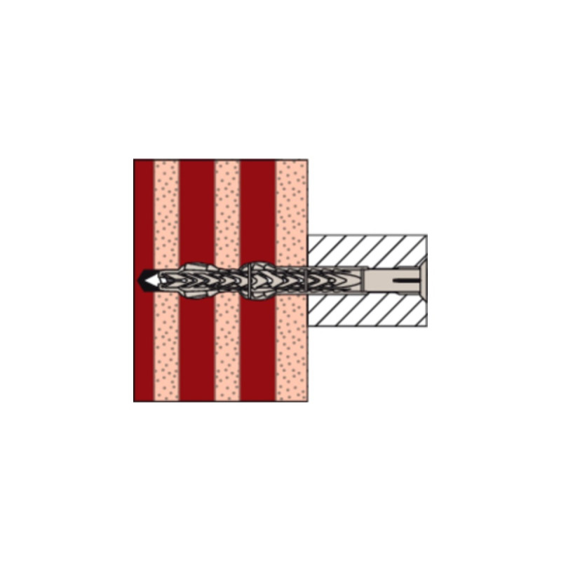 fischer Langschaftdübel SXRL 8x80 T(hellgrau, 50 Stück, mit Schraube)