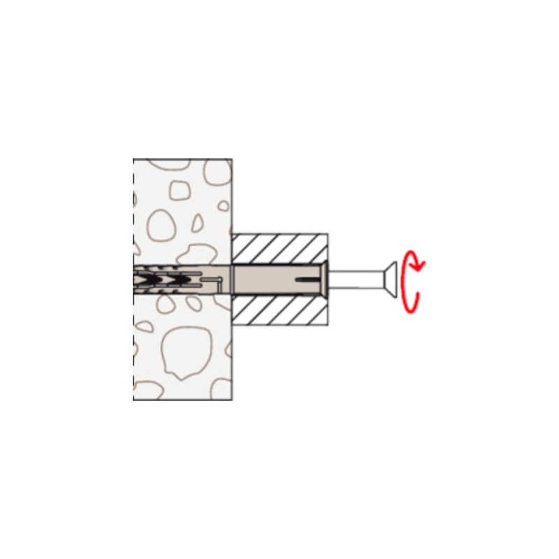 fischer Langschaftdübel SXR 6x60(hellgrau, 100 Stück)