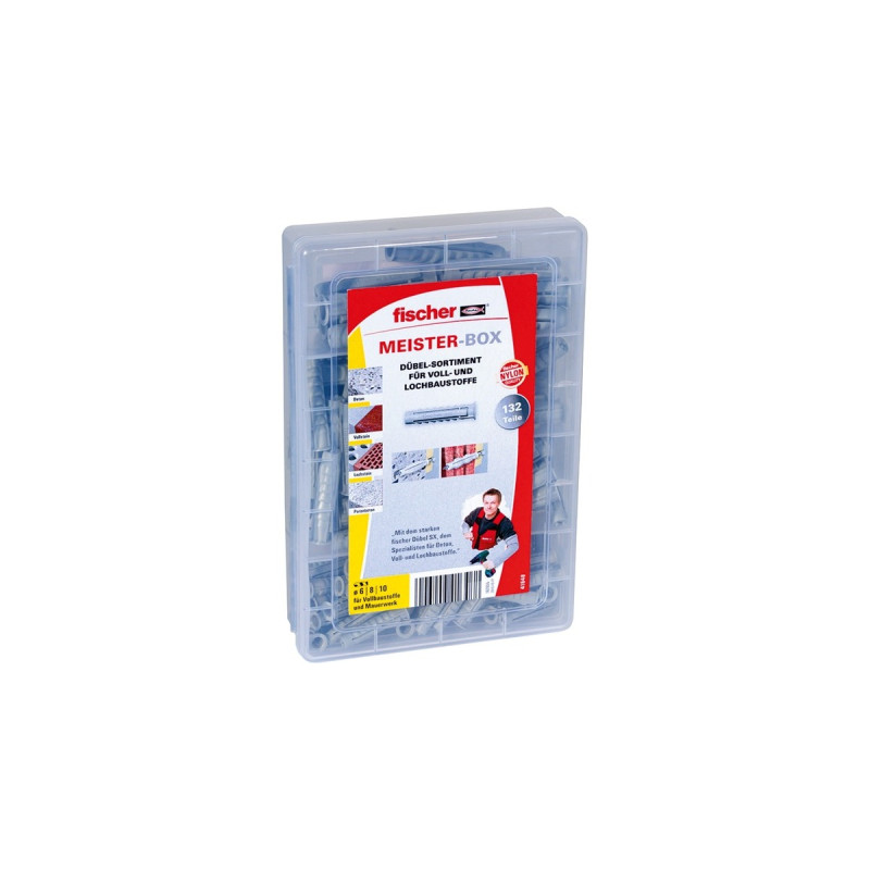 fischer Meister-Box mit Dübel SX(hellgrau, 132-teilig)