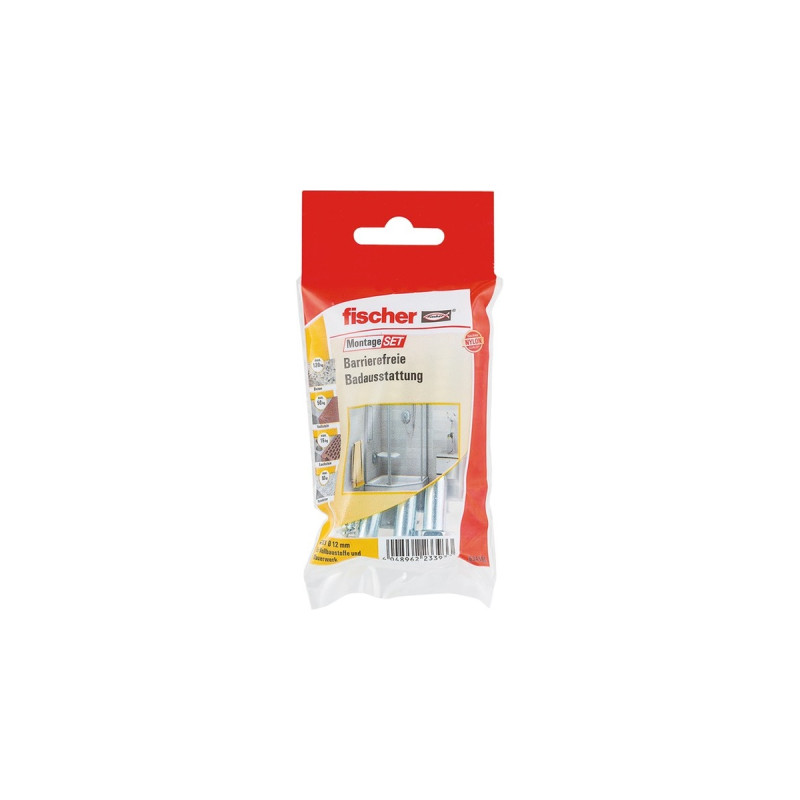 fischer MontageSet Barrierefreie Badausstattung, Dübel(hellgrau, 8-teilig)