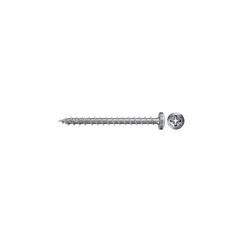 fischer Spanplattenschraube Power-Fast II 6,0x70 Panhead(50 Stück, Vollgewinde, verzinkt)