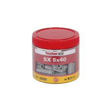 fischer Spreizdübel SX 8x40, Dose(hellgrau, 80 Stück)