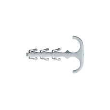 fischer Steckfix plus Zwillingsschelle SF plus ZS 10(hellgrau, 100 Stück, mit Doppelbügel)