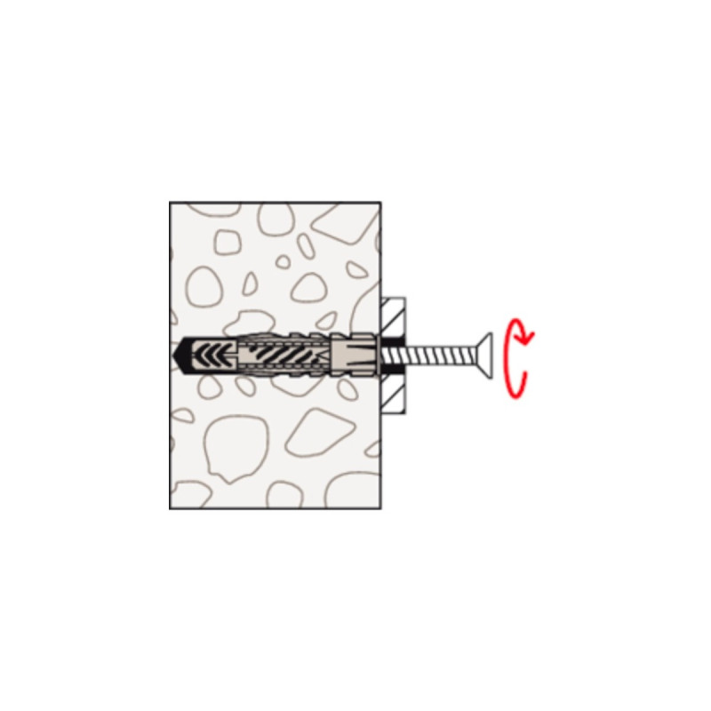 fischer Universaldübel UX 14x75(hellgrau, 10 Stück)