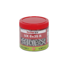 fischer Universaldübel UX 6x35 R, Dose(grau, 185 Stück)