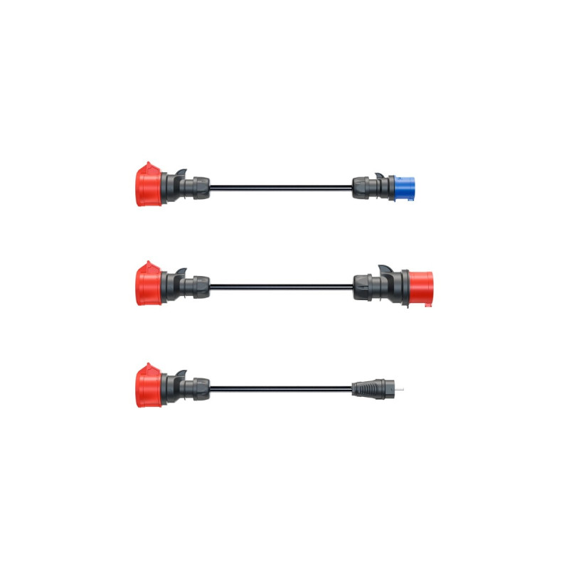 go-e Adapterset für Gemini flex 11 kW, 3-teiliges Set(schwarz, 30cm)