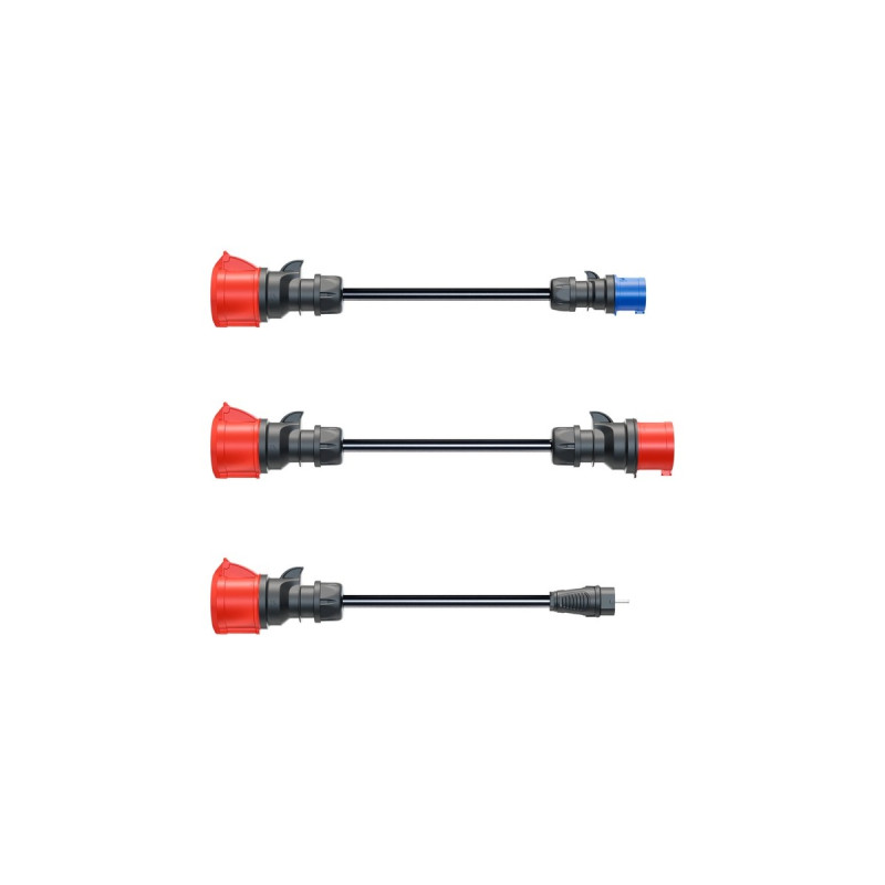 go-e Adapterset für Gemini flex 22 kW, 3-teiliges Set(schwarz, 30cm)